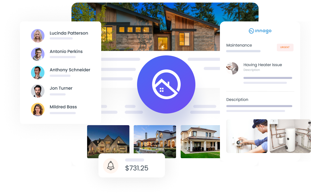 Innago rental property management interface preview