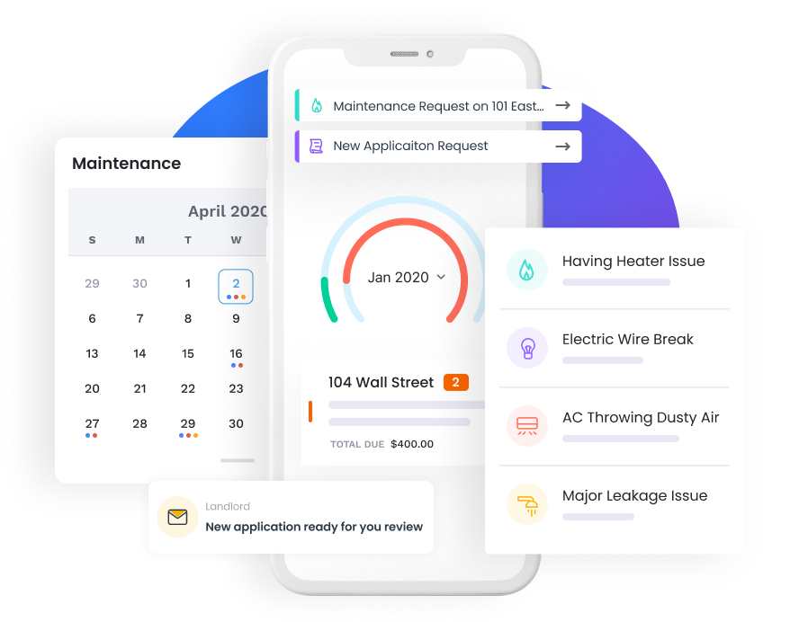 Mobile maintenance management interface on smartphone