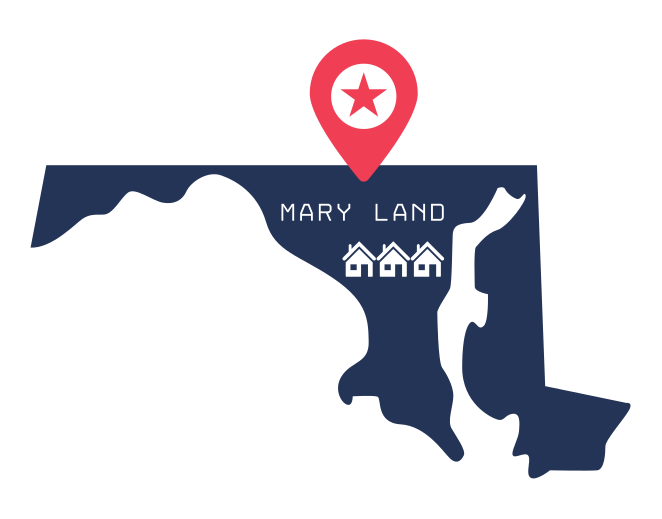 Maryland state map