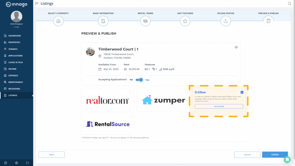 Innago Adds Zillow to Its Listing Syndication Network Innago